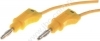 2111-200-GE  Przewód z 2 wtykami prostymi Ø4mm z dodatkowym gniazdem 4mm, silikon 0,75 mm2, izolacja wzmocniona, dł. 200 cm, żółty, ELECTRO-PJP, 2111-200J
